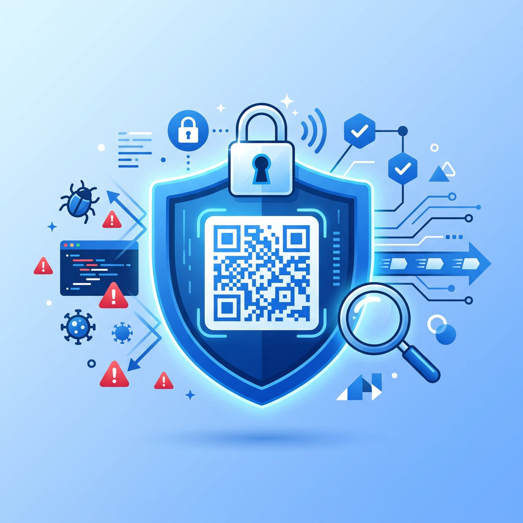 QR code security and safety concept